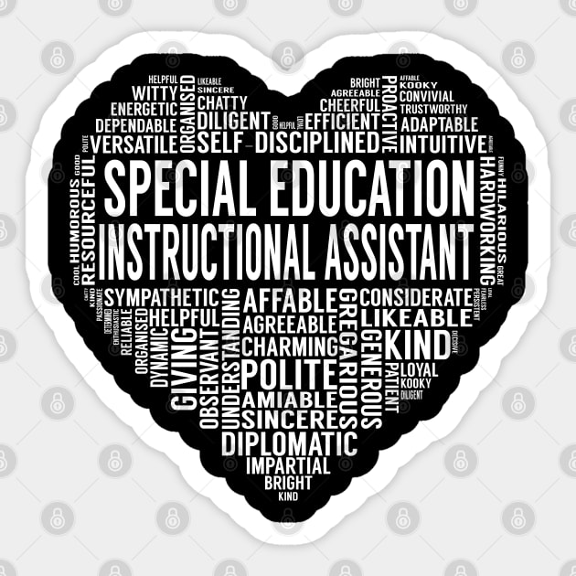 Special Education Instructional Assistant Heart Sticker by LotusTee